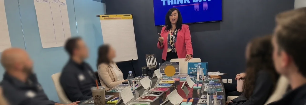 Blanca Criner leading a leadership session with a client team